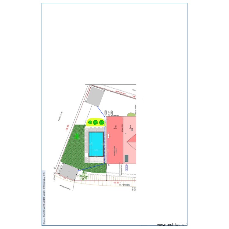 plan de masse arrière 14 04 2024 MODIFICATIONS GAINES ELECTRIQUES. Plan de 0 pièce et 0 m2