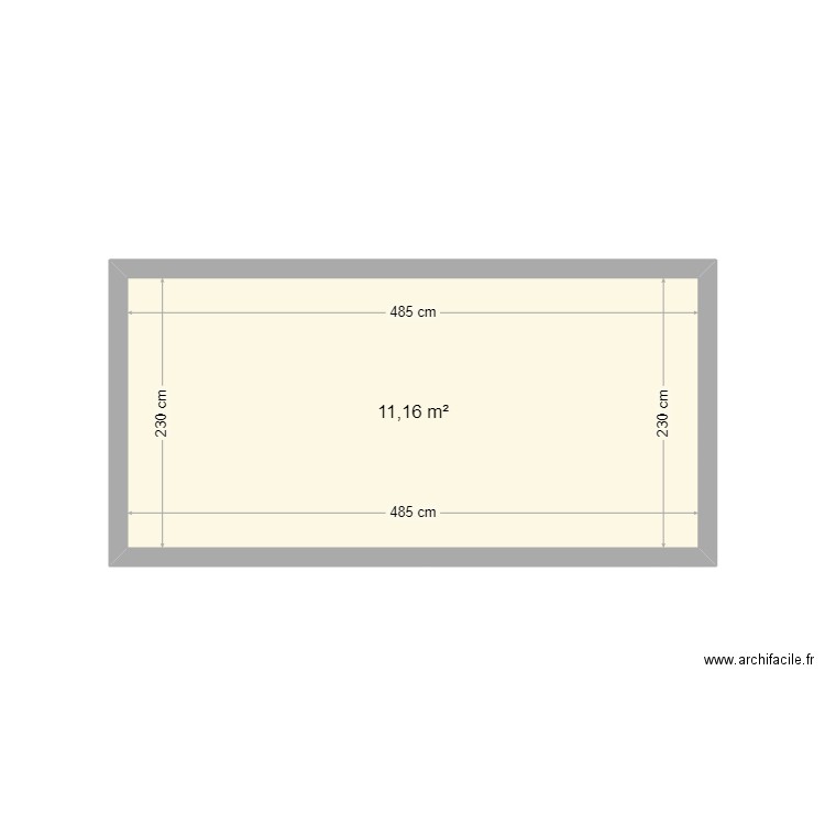 broill. Plan de 1 pièce et 11 m2