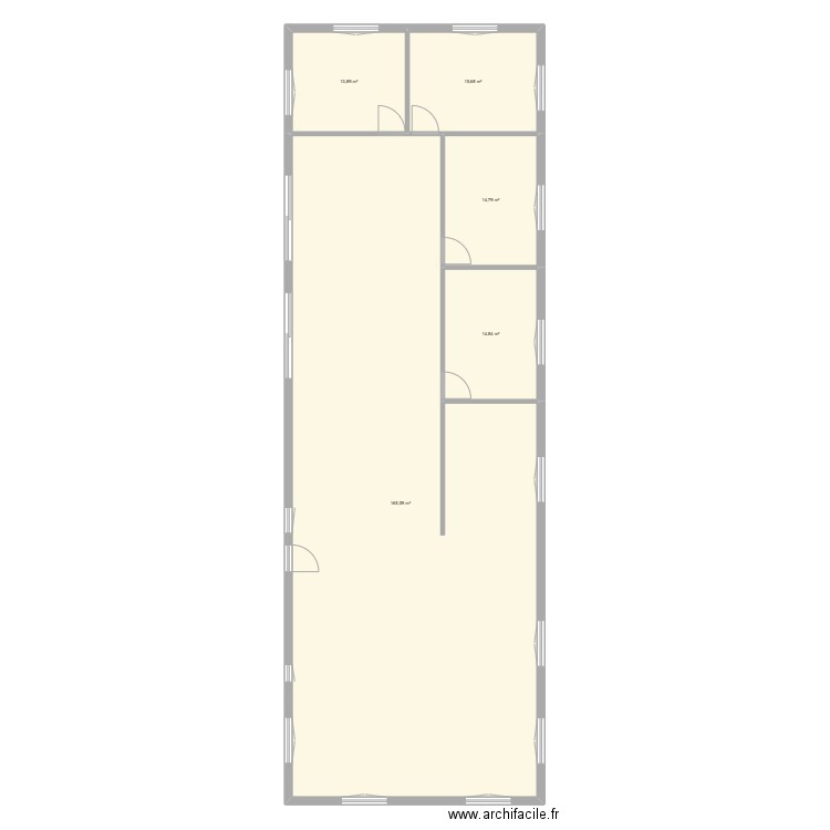 Cabinet kiné. Plan de 5 pièces et 225 m2