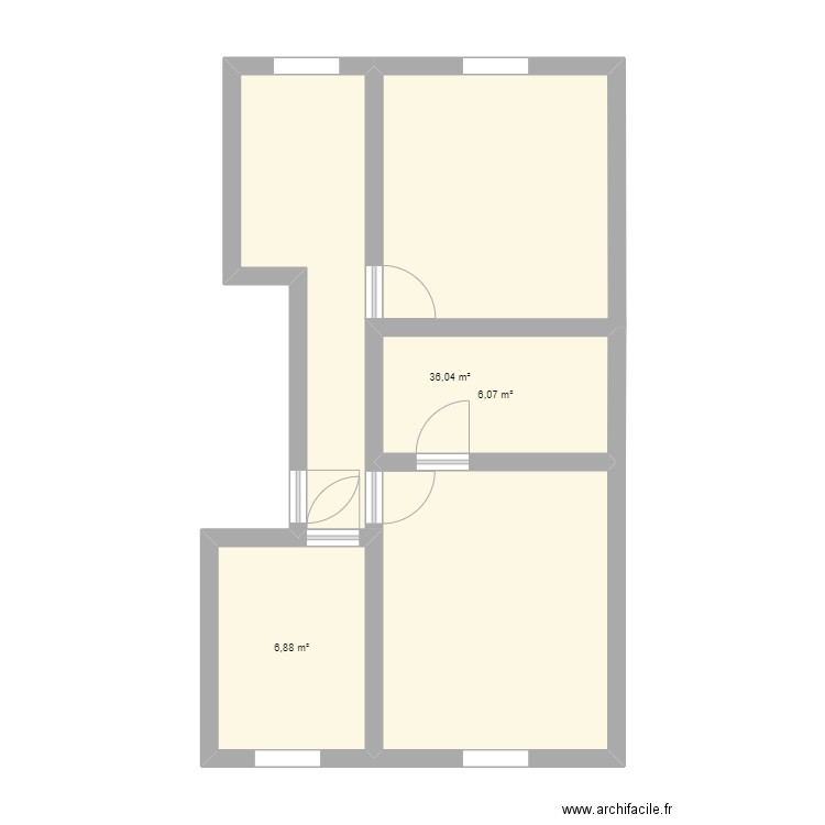 toulon. Plan de 3 pièces et 49 m2