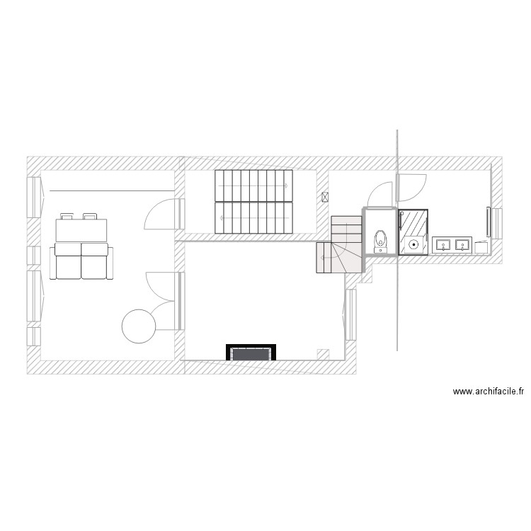 APP 301 vallon 30 meublé. Plan de 3 pièces et 25 m2