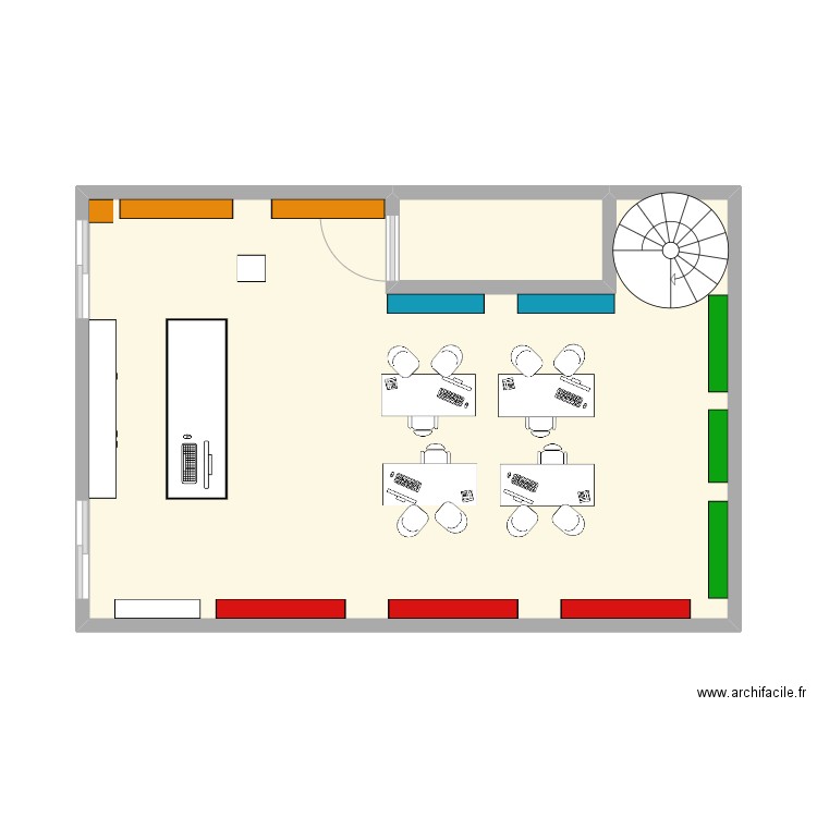 plan magasin charlotte. Plan de 2 pièces et 39 m2