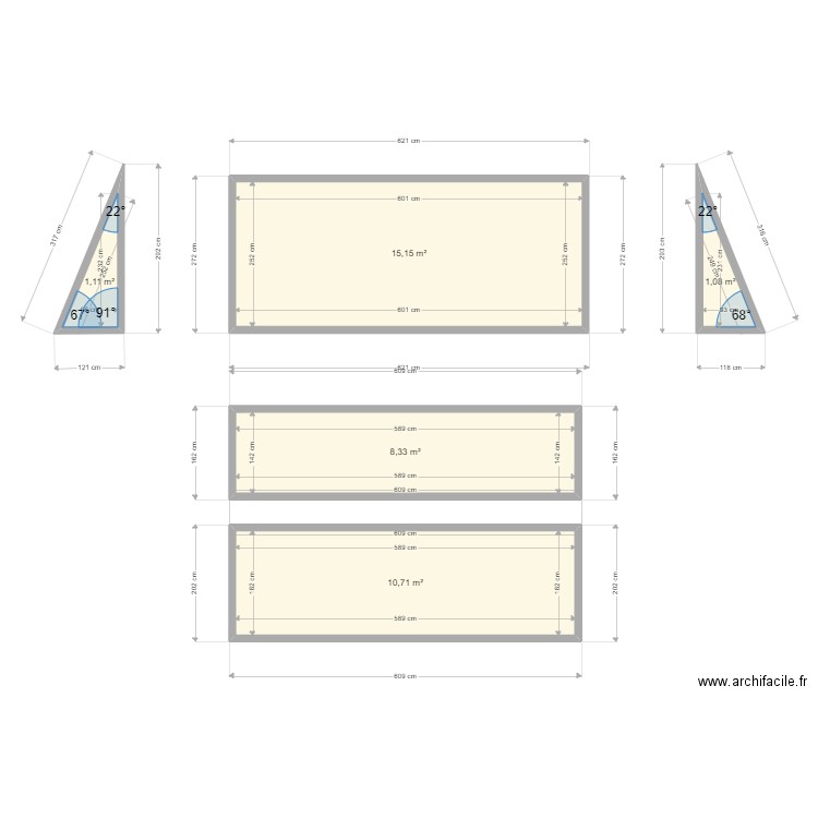 TOITURE MENDES version 2. Plan de 5 pièces et 36 m2