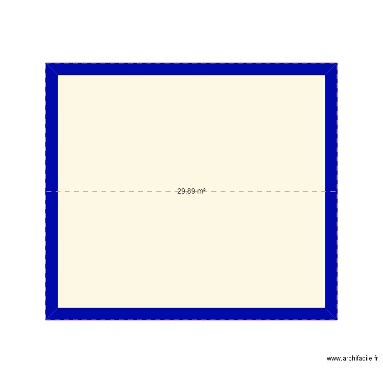 Maison. Plan de 1 pièce et 30 m2