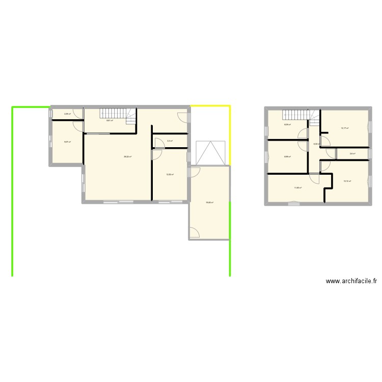 Maison Salicorne. Plan de 14 pièces et 157 m2