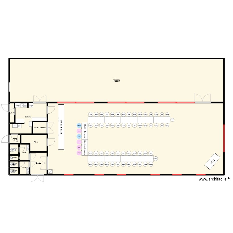 WedFest. Plan de 14 pièces et 289 m2