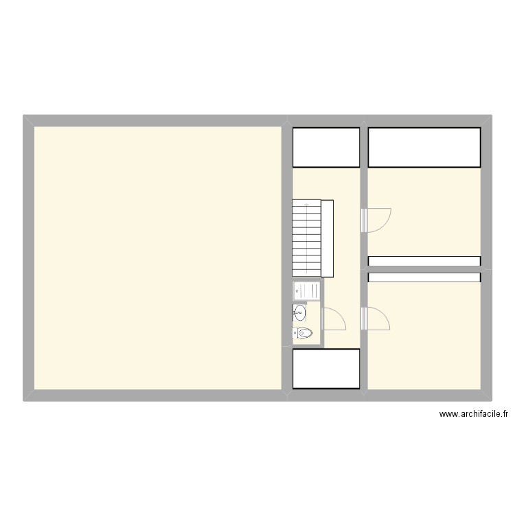 Lib 111 étage 2. Plan de 4 pièces et 139 m2