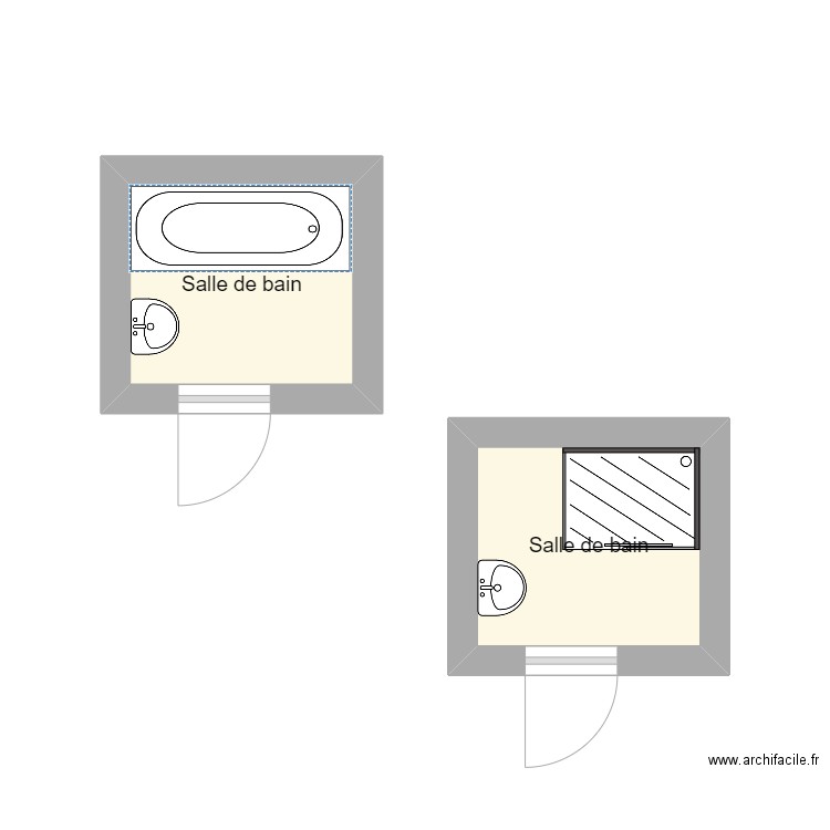 LUTZ Frédérique. Plan de 2 pièces et 7 m2