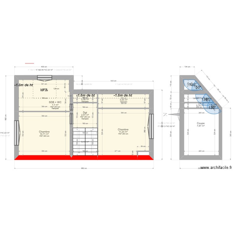 ML24008675 . Plan de 21 pièces et 121 m2