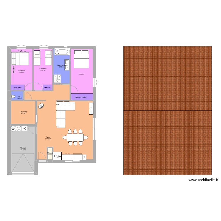 Saillagouse. Plan de 9 pièces et 106 m2