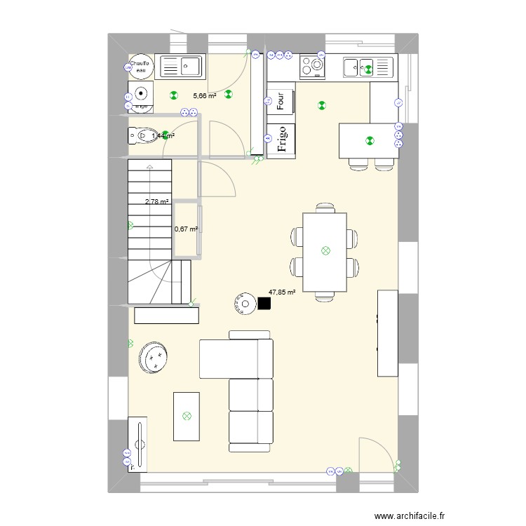 milioin doublage 20. Plan de 22 pièces et 185 m2