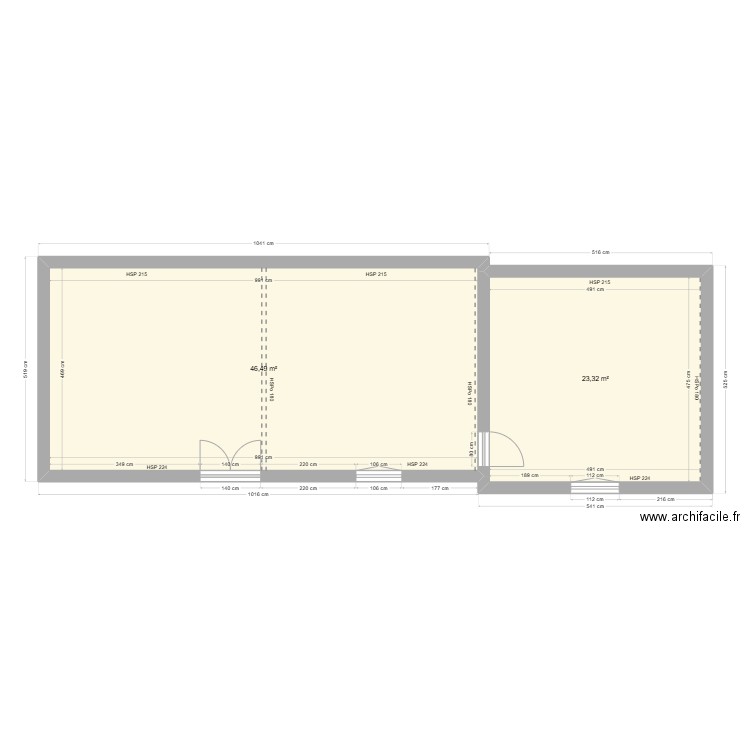 CARLTON Studio Personnel. Plan de 2 pièces et 70 m2