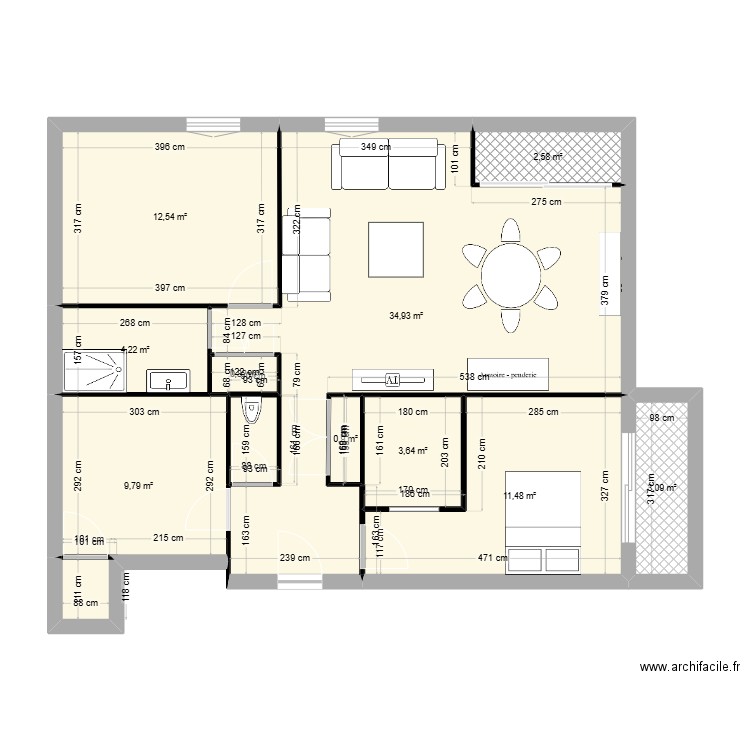 plan apt clermont 2. Plan de 11 pièces et 79 m2