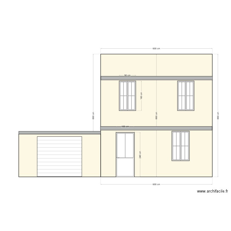 facade avant . Plan de 1 pièce et 12 m2