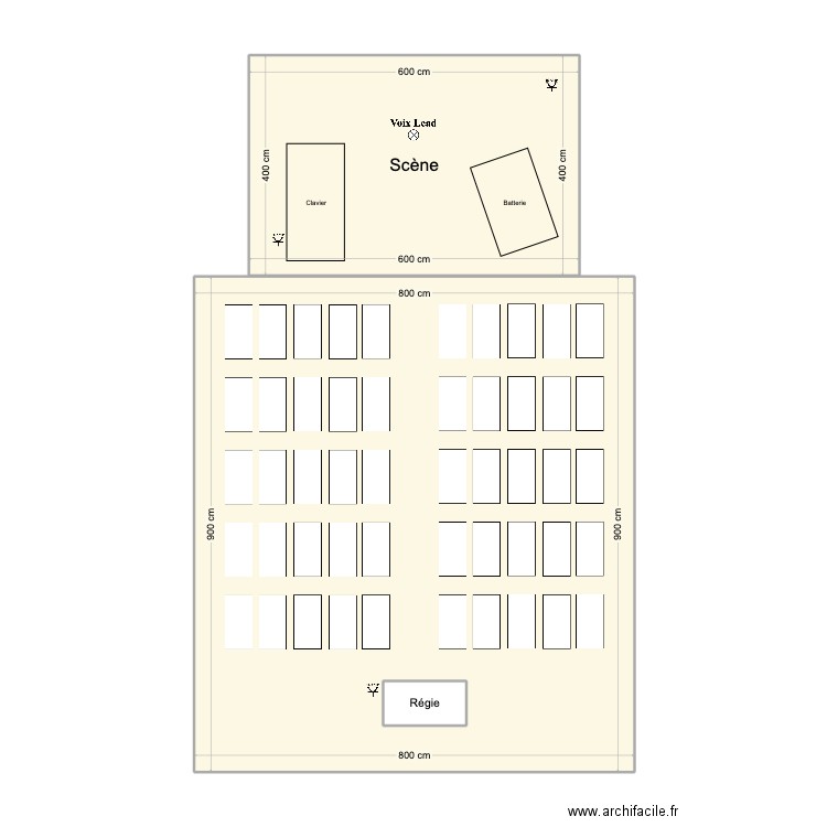 Le Prince. Plan de 3 pièces et 97 m2