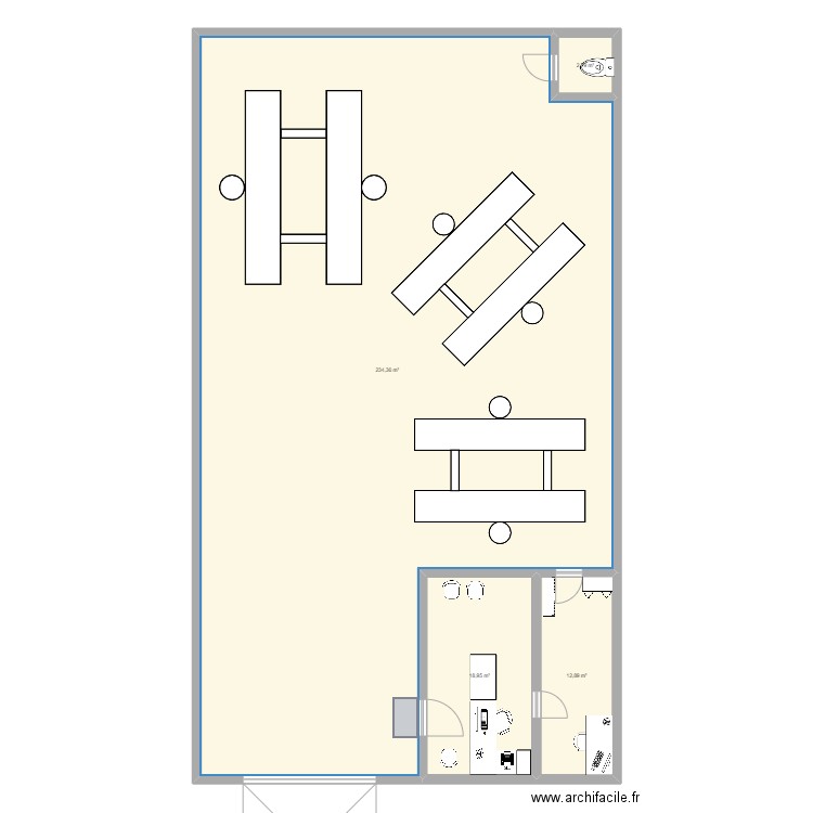 PLAN GARAGE VINETTE AUTOMOBILES. Plan de 4 pièces et 269 m2