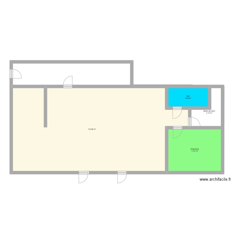 plan maison type 1 etage . Plan de 4 pièces et 132 m2