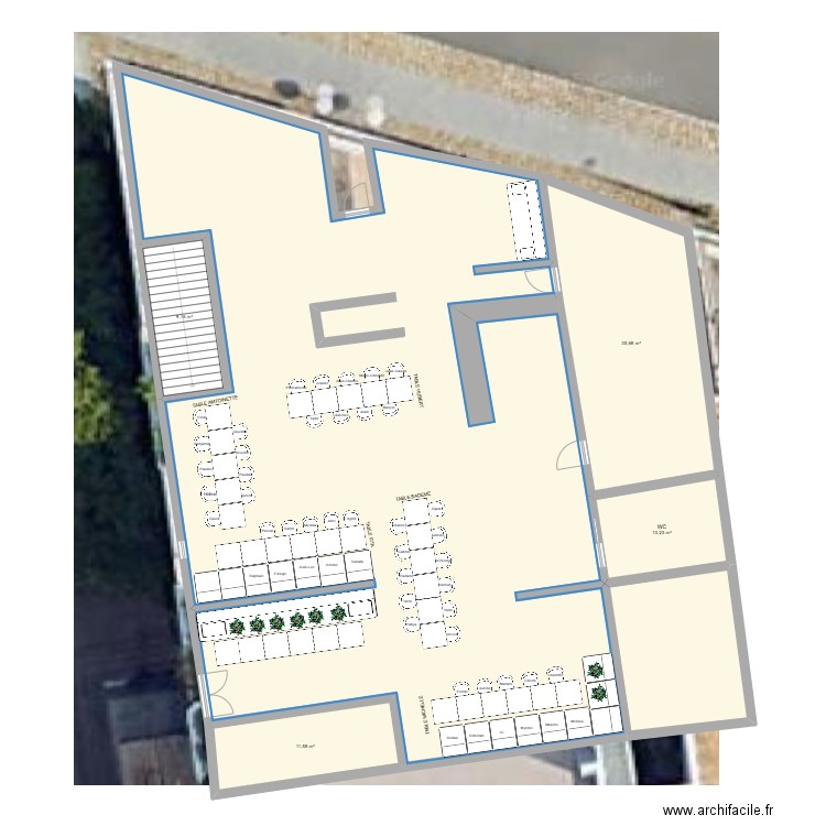 Plan sans Faiza et ALI 00. Plan de 6 pièces et 309 m2