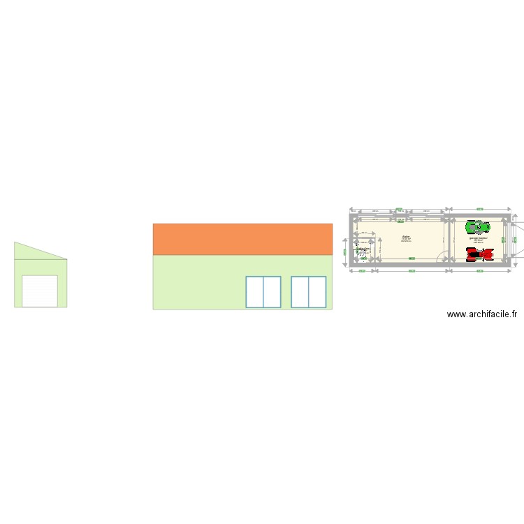 garage atelier. Plan de 0 pièce et 0 m2