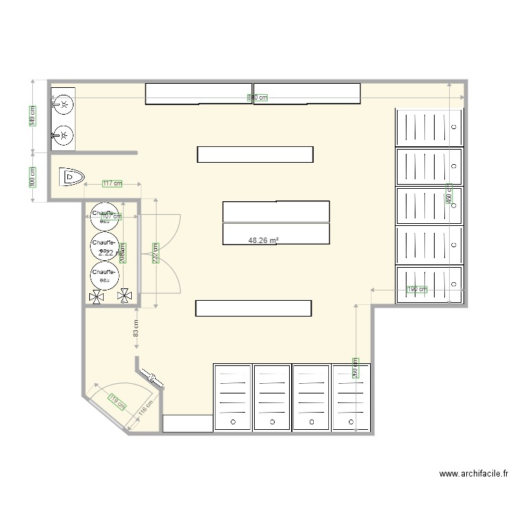 vestiaire CS 1. Plan de 0 pièce et 0 m2