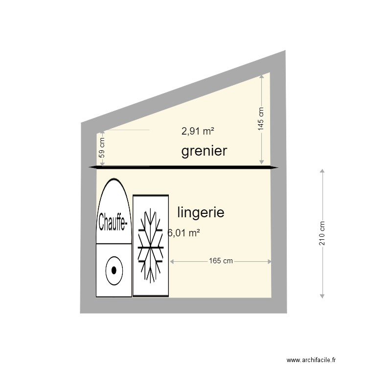 coupe  bureau. Plan de 0 pièce et 0 m2