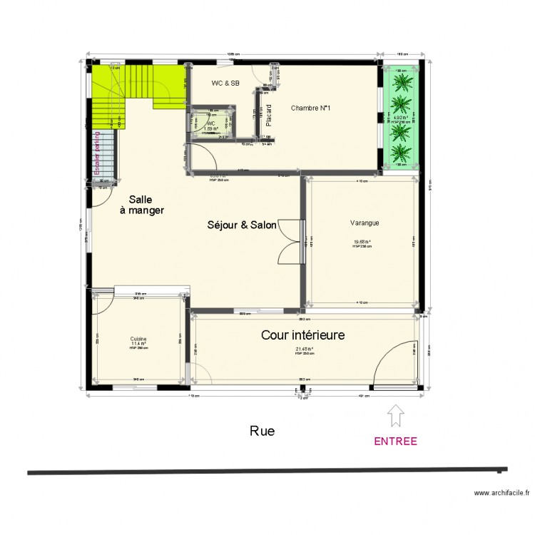 RDC. Plan de 0 pièce et 0 m2