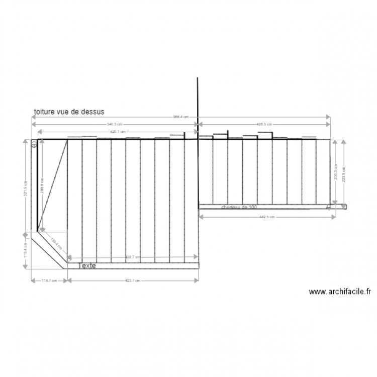 en court. Plan de 0 pièce et 0 m2