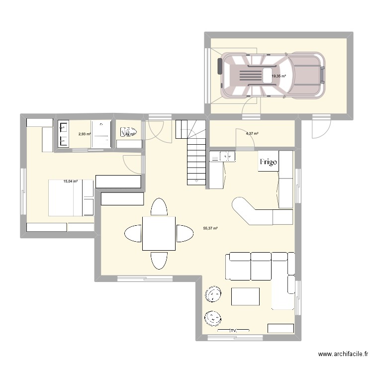 RDC + étage du 24/03 isa. Plan de 0 pièce et 0 m2