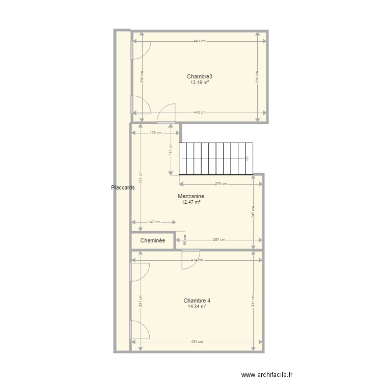 étage maison. Plan de 0 pièce et 0 m2