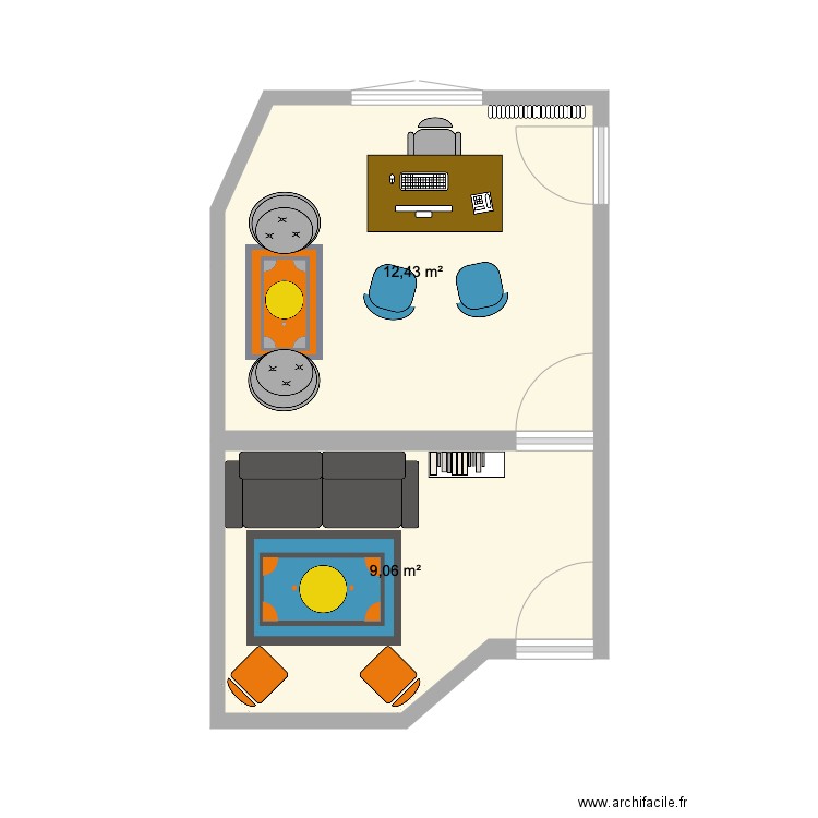 Bureau Liberté. Plan de 0 pièce et 0 m2