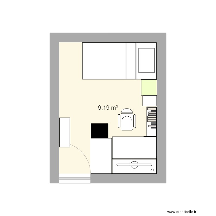 piaule2. Plan de 0 pièce et 0 m2