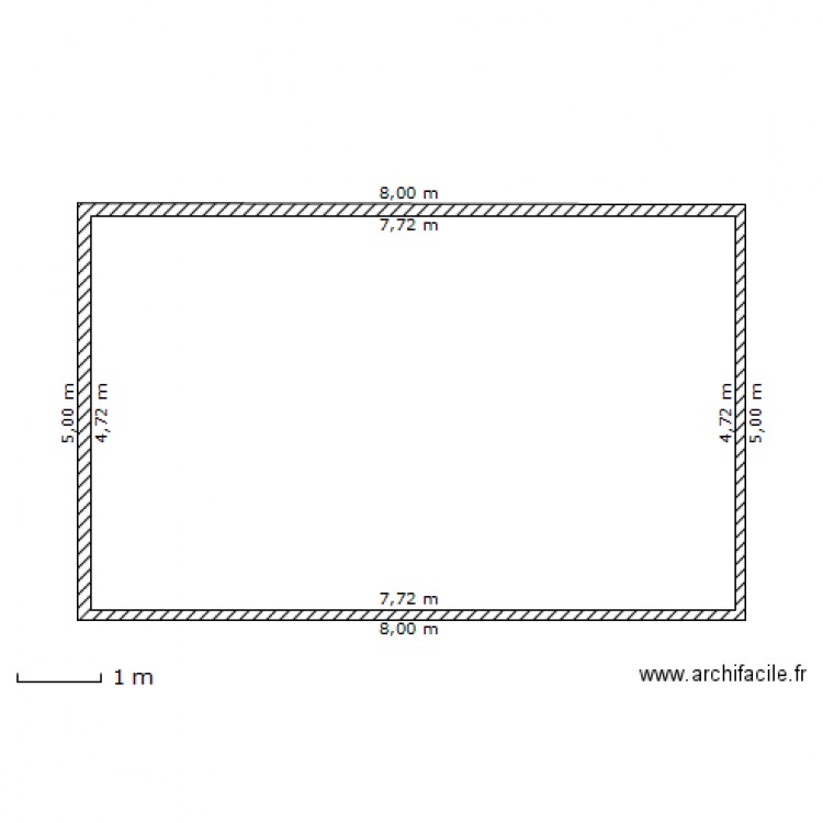 plan d'un préau 8mx5m. Plan de 0 pièce et 0 m2