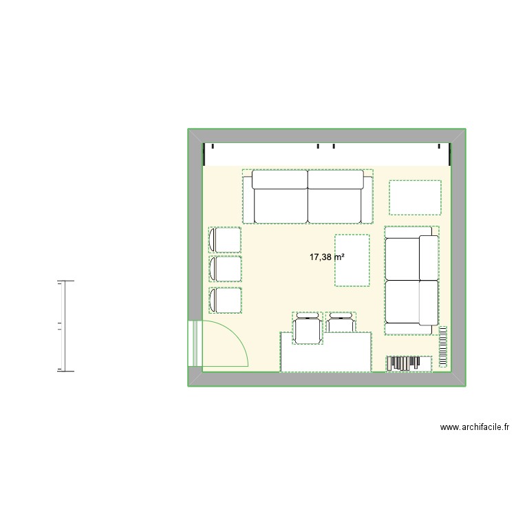 Chambre Bureau. Plan de 0 pièce et 0 m2