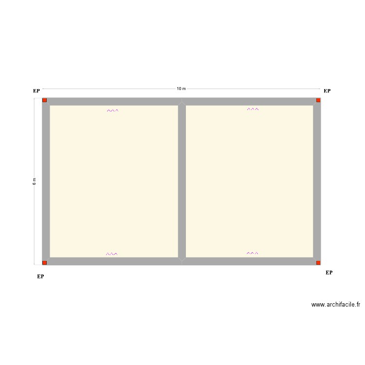 Hollak AROEIRA. Plan de 2 pièces et 51 m2