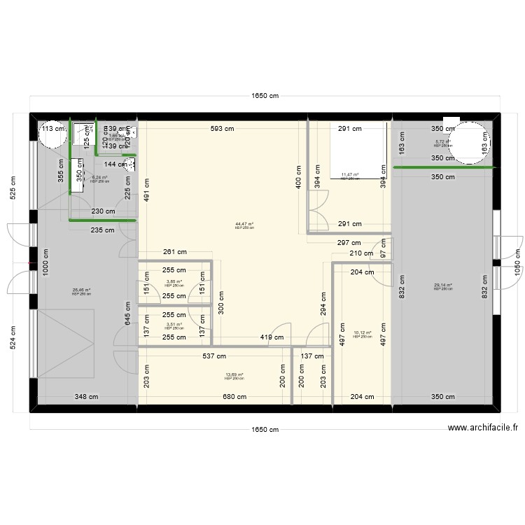 LABORATOIRE SART 2. Plan de 11 pièces et 156 m2