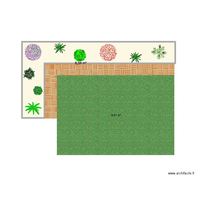 plan. Plan de 1 pièce et 9 m2