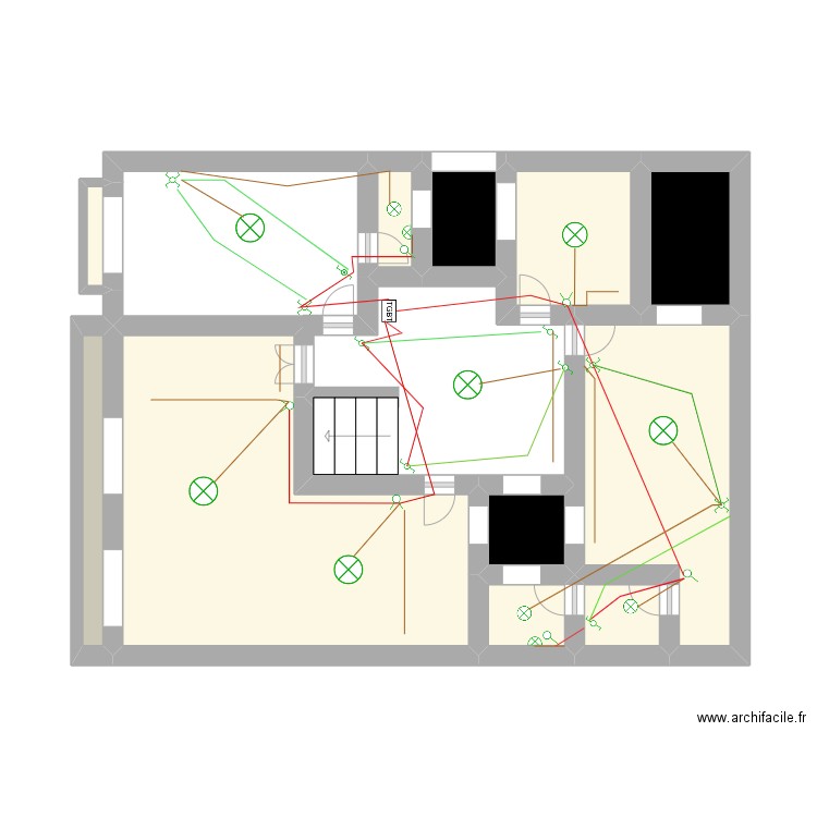 ml lum 1er etage. Plan de 11 pièces et 30 m2