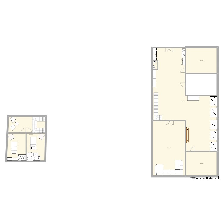 res de chasser. Plan de 7 pièces et 296 m2