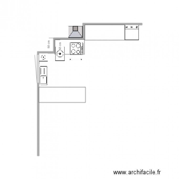 cuisine baffou. Plan de 0 pièce et 0 m2