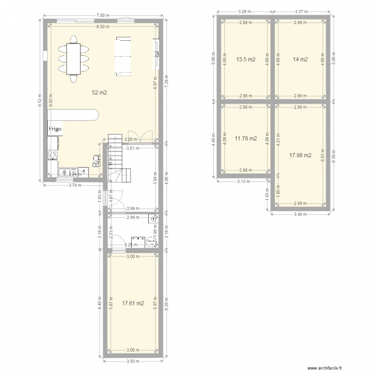 test maison2. Plan de 0 pièce et 0 m2