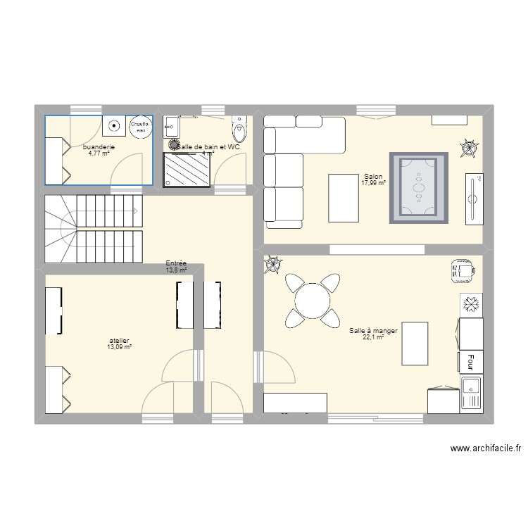 rdc maison verjux. Plan de 0 pièce et 0 m2