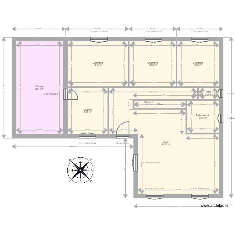 Maison FONTENAS. Plan de 0 pièce et 0 m2