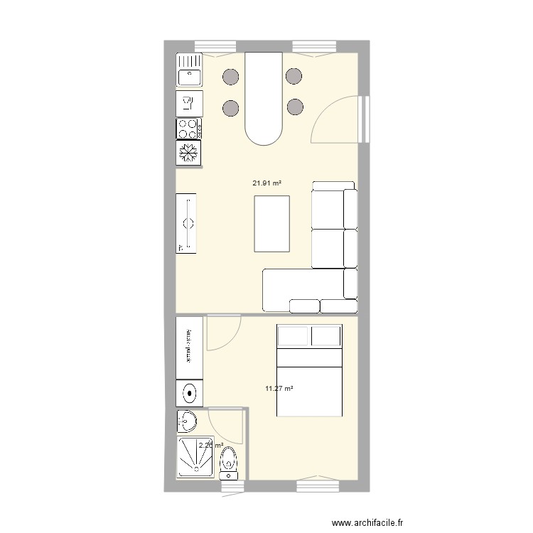 42 t2 terminé valerie. Plan de 0 pièce et 0 m2