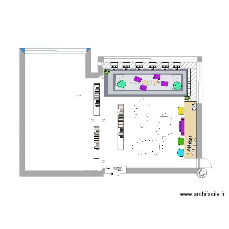 pool sciences - Plan 3 pièces 35 m2 dessiné par slecos