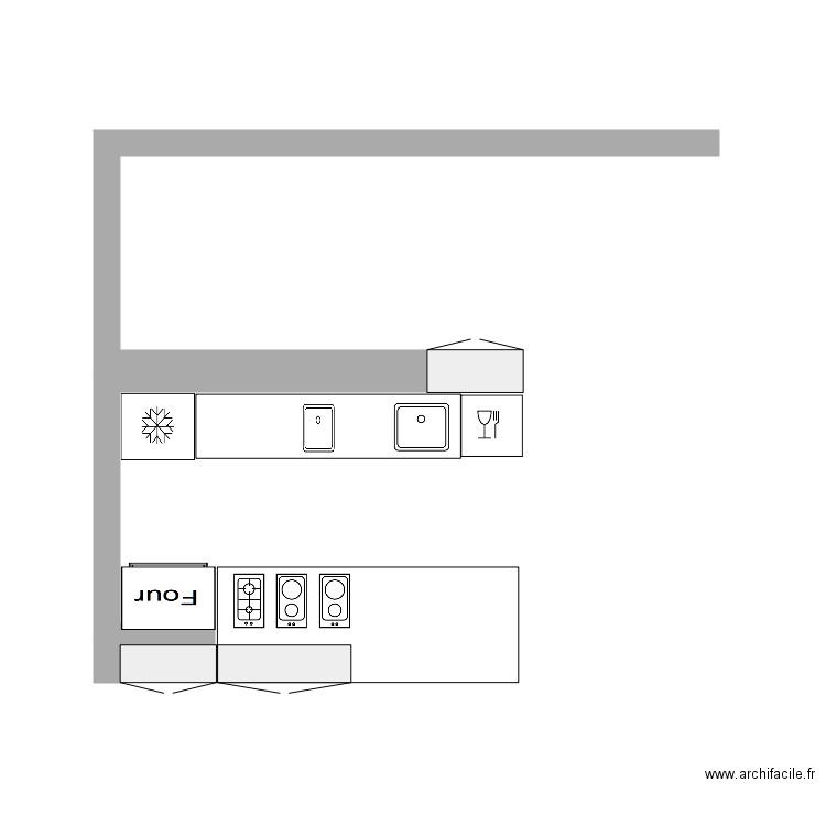 Cuisine. Plan de 0 pièce et 0 m2