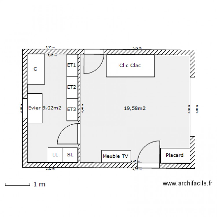 garage. Plan de 0 pièce et 0 m2