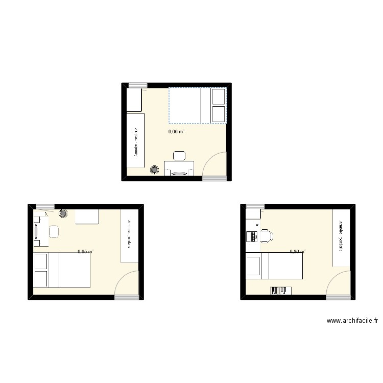 rénovation de ma chambre. Plan de 0 pièce et 0 m2