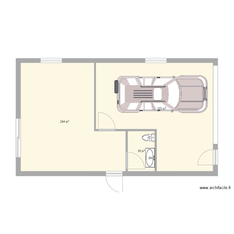 Plan Garage 5. Plan de 0 pièce et 0 m2