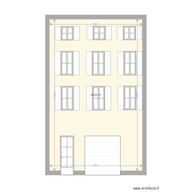 FACADE COTE VOIERIE AVANT. Plan de 0 pièce et 0 m2