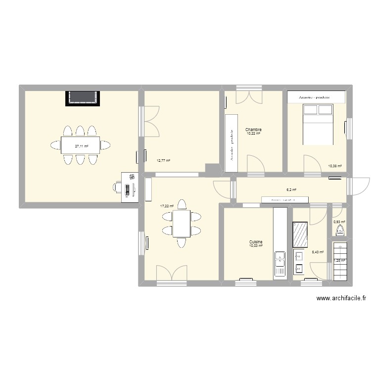 Castor origine. Plan de 0 pièce et 0 m2